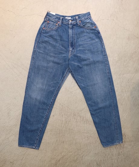 LUCY - High Waist Tapered Jeans   "FADE INDIGO" -   [LENO]