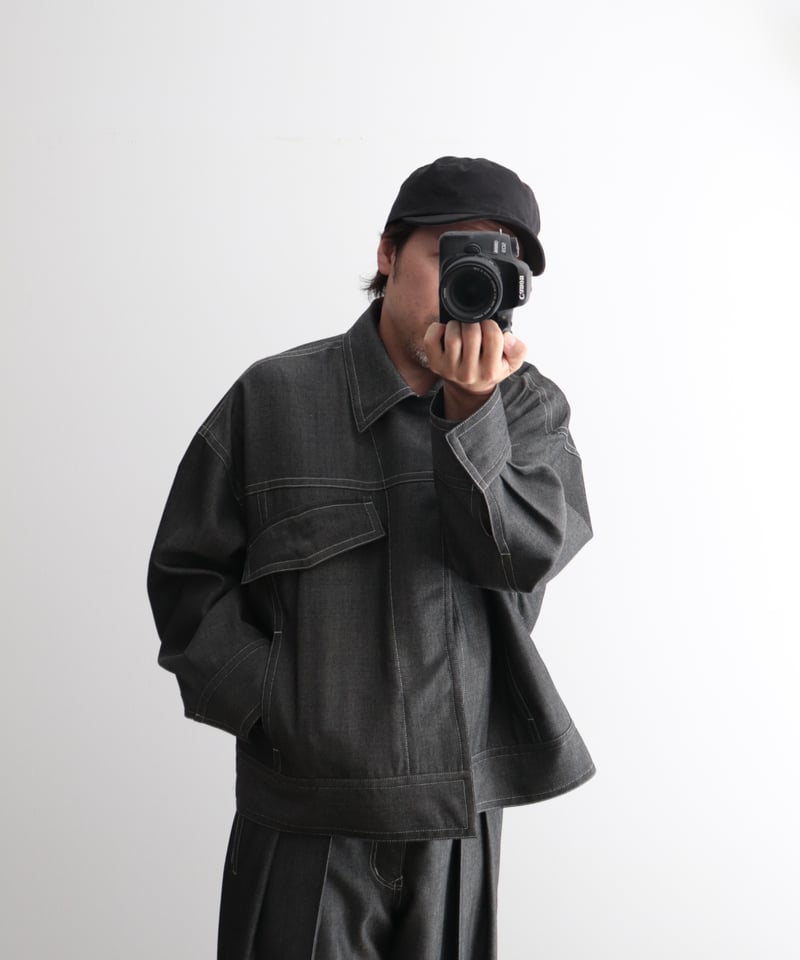 Washable Wool Denim Blouson [Robes&Confecti Washable Wool Denim Blouson [Robes&Confecti