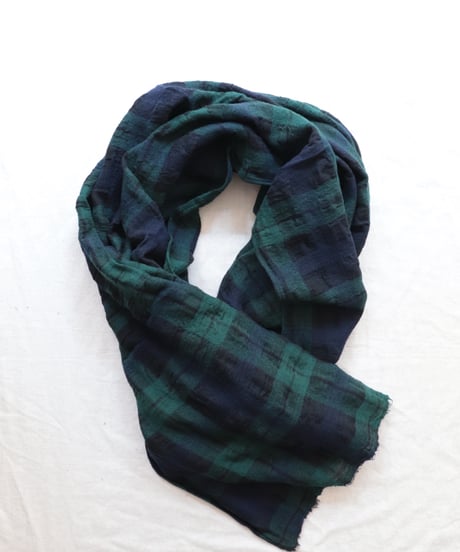 Checked Gauze Stole     [Véritécoeur]