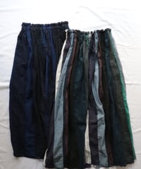 リネン＆コットン MIXギャザースカート     [ARTE POVERA]