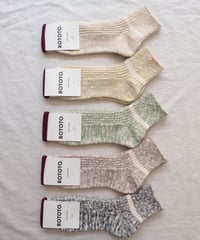 OG COTTON SLUB STRIPE ANKLE SOCKS     [ROTOTO]