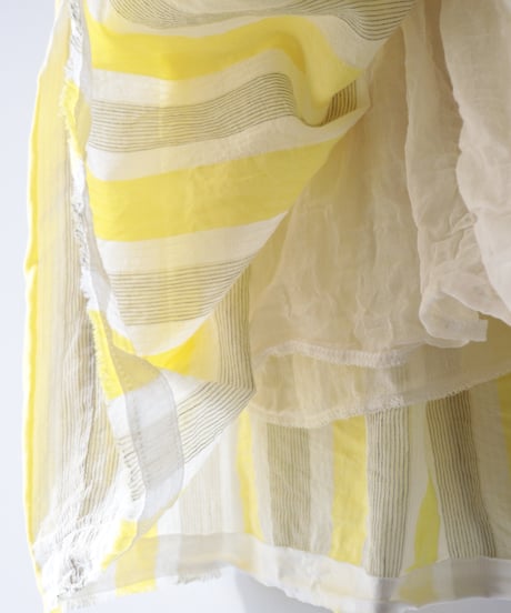 インドコットンストライプ ギャザースカート     [ARTEPOVERA]