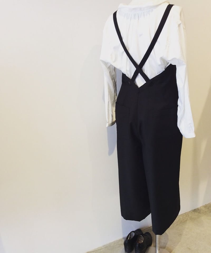 ローブス&コンフェクションズ　ウエストリボン フェイク スウェード サロペット ローブス&コンフェクションズ ウエストリボン フェイク スウェード