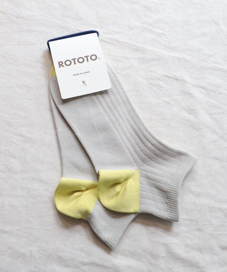 HYBRID ANKLE SOCKS "ORGANIC COTTON&RECYCLE POLYESTER"     [ROTOTO]