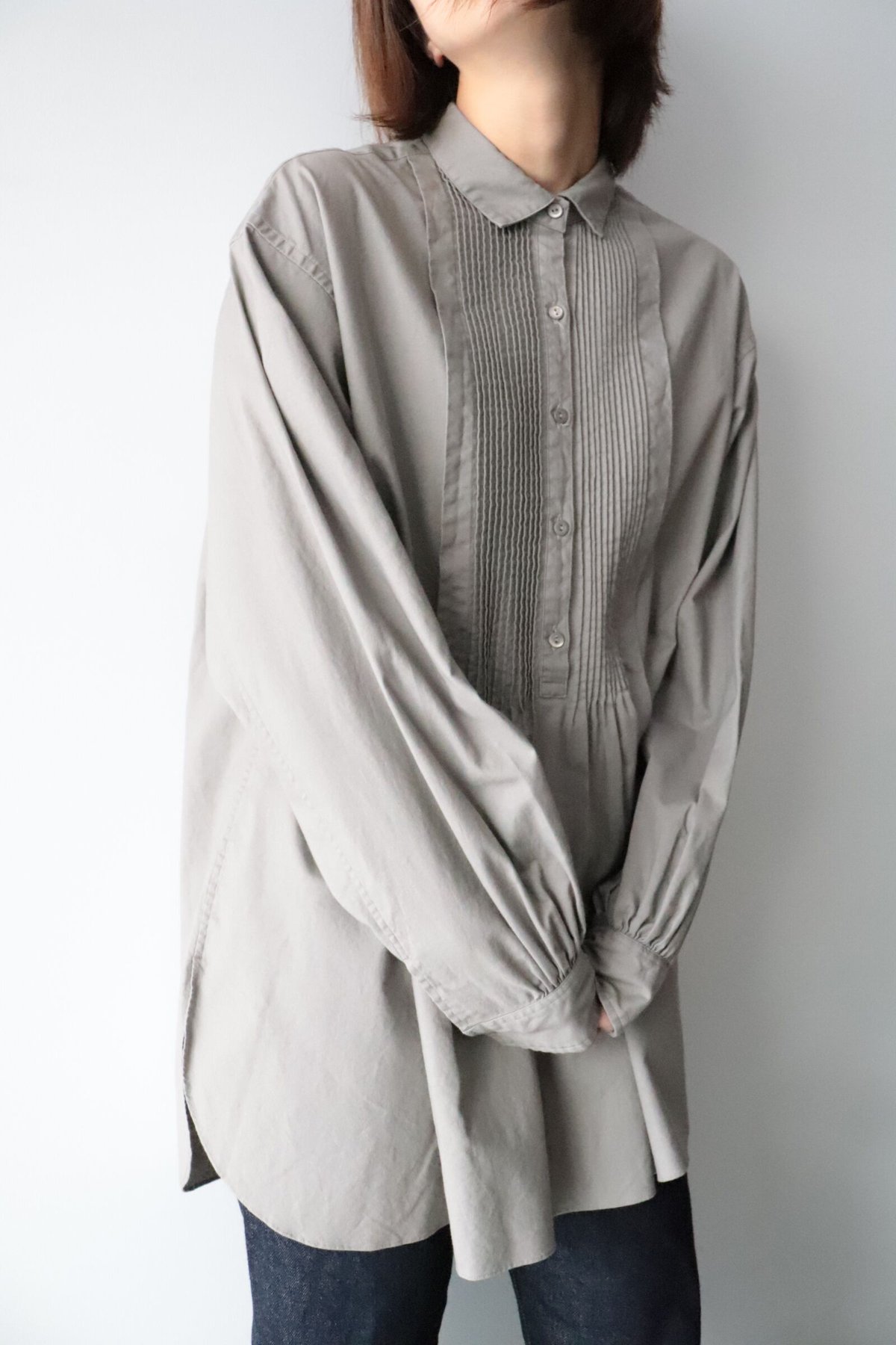 PIN TUCK BLOUSE [LENO] | NowN