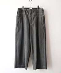 Washable Wool Denim Pleated Baggy Pants     [Robes&Confections]