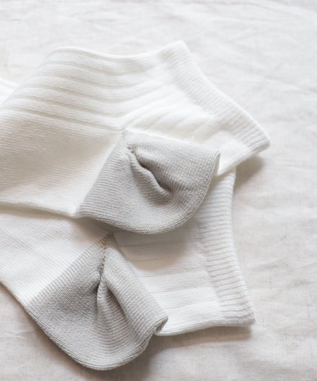 HYBRID ANKLE SOCKS "ORGANIC COTTON&RECYCLE POLYESTER"     [ROTOTO]