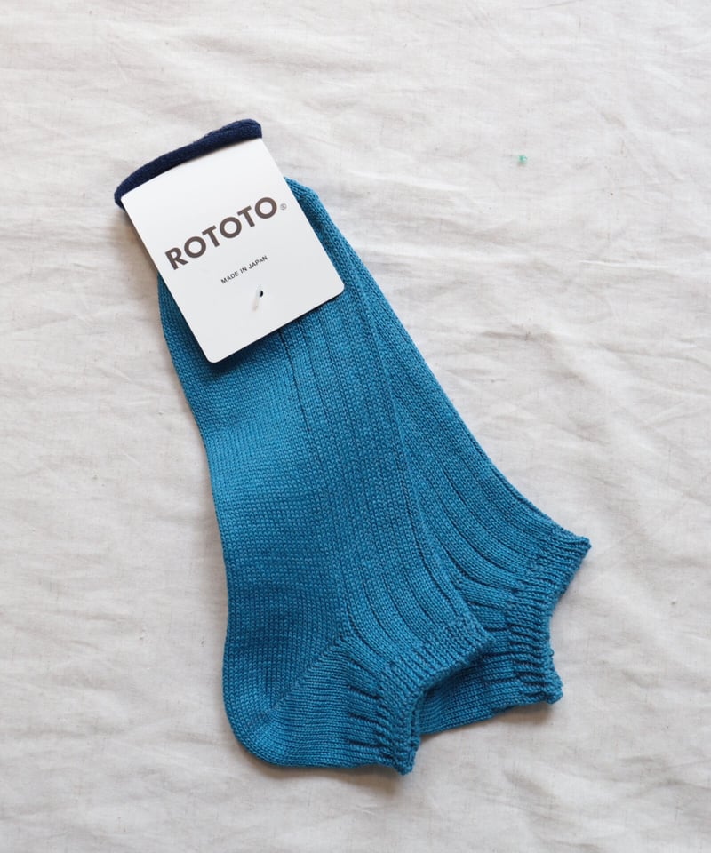 LINEN COTTON RIBBED SHORT SOCKS [ROTOTO] |