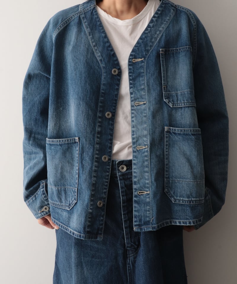 ノーカラーデニムカバーオール [Véritécoeur] | NowN