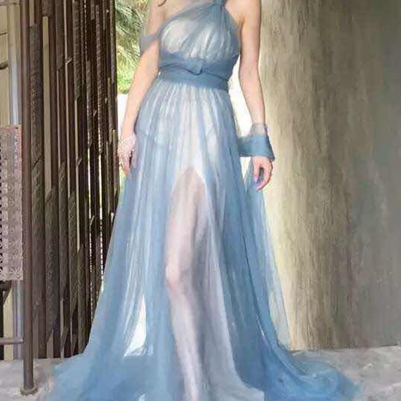 超柔らかいチュール ウェディングドレス ドレスワンピース結婚式、発表 