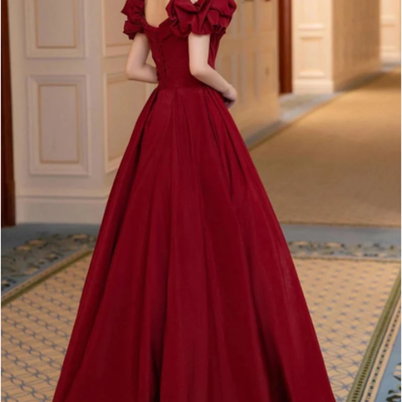 ニナオースティン　赤白ストライプ　ロングドレス　背中空きドレス