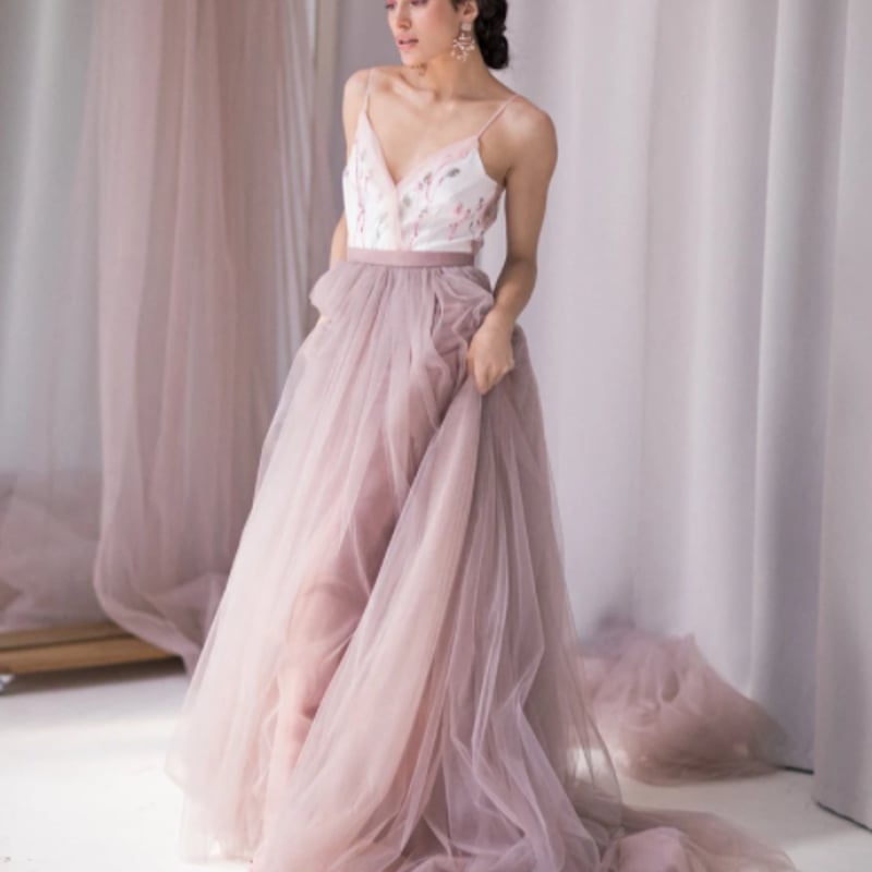 可愛い (≧∀≦)♪ ドレス ピンクソフィア ソフトチュール 花モチーフ  