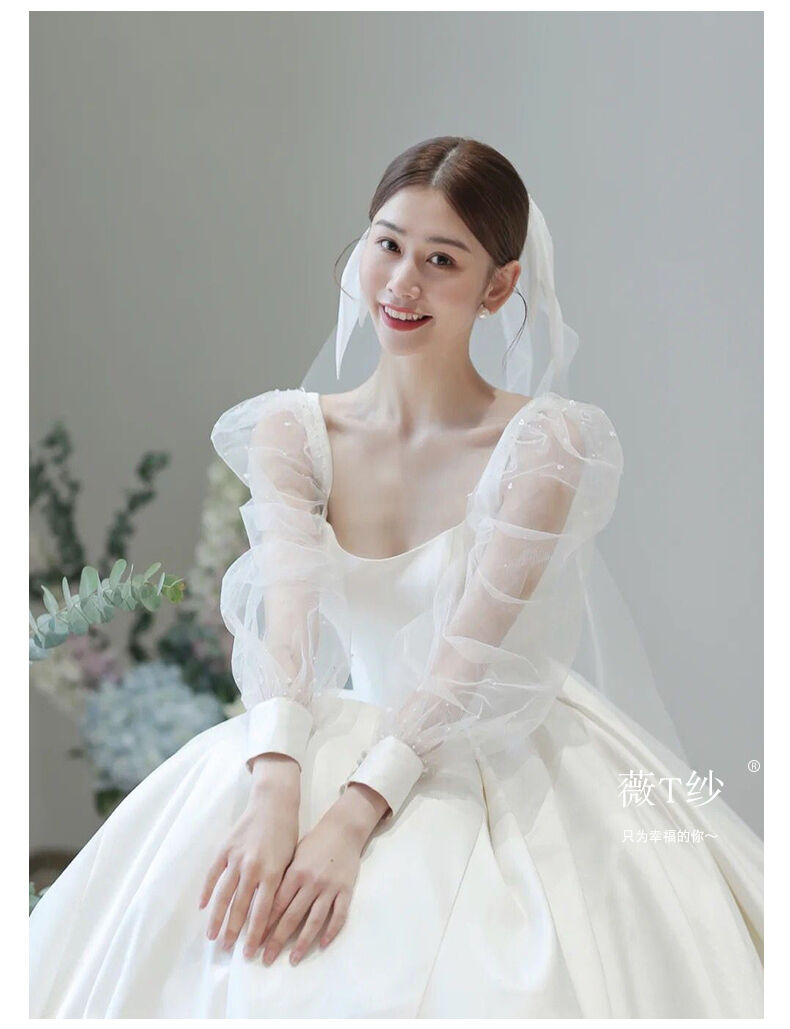 上品!ウエディングドレス大人気上昇 ホワイト 光沢サテン 上品!ウエディングドレス大人気上昇 ホワイト 光沢サテン