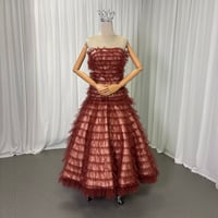 カラードレス テラコッタ色 韓国風ドレス スリット ビスチェドレス  花嫁 前撮り