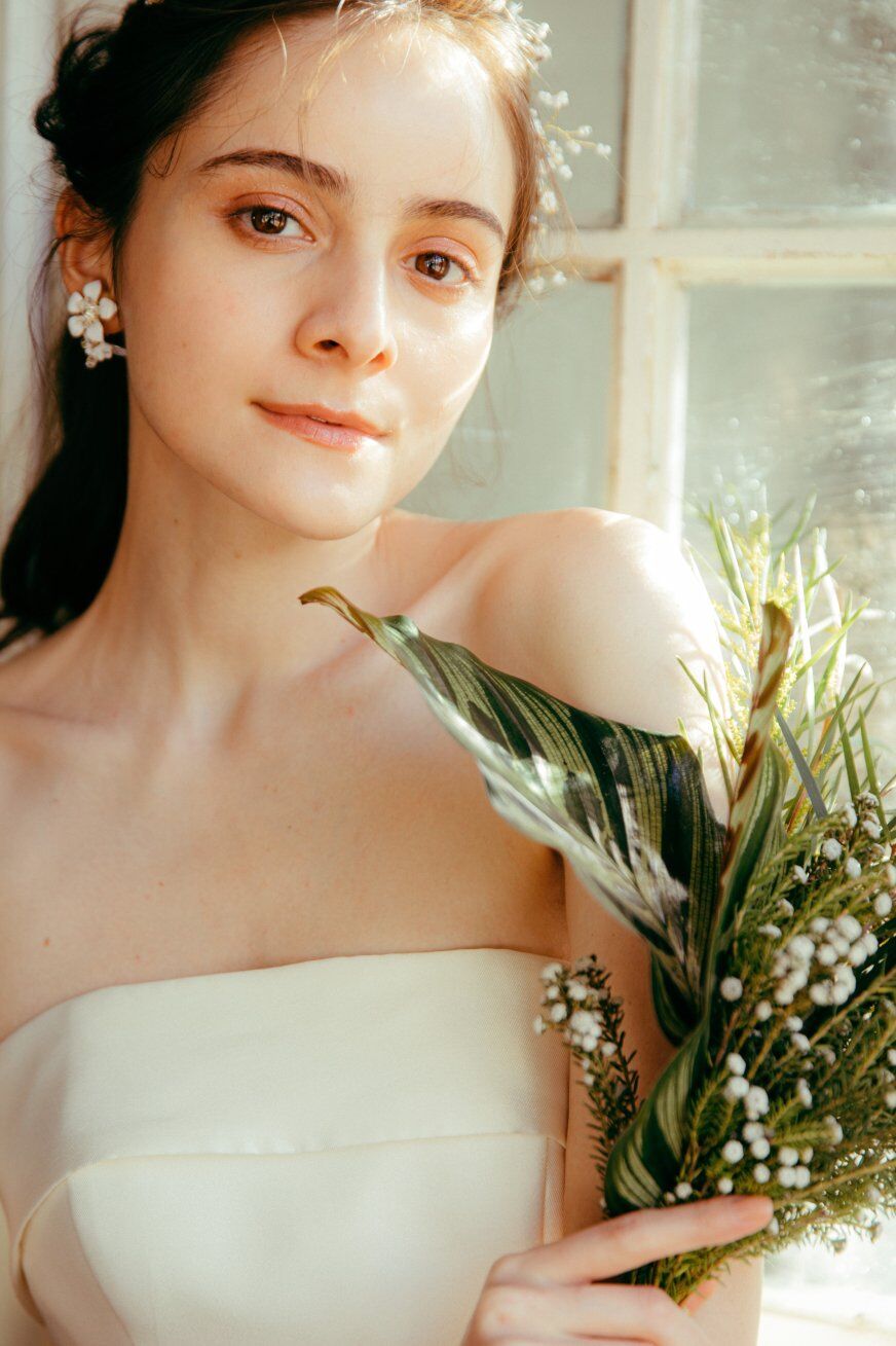 パーティードレス ふっくら柔らかなバックリボン ベアトップ 華やかな  