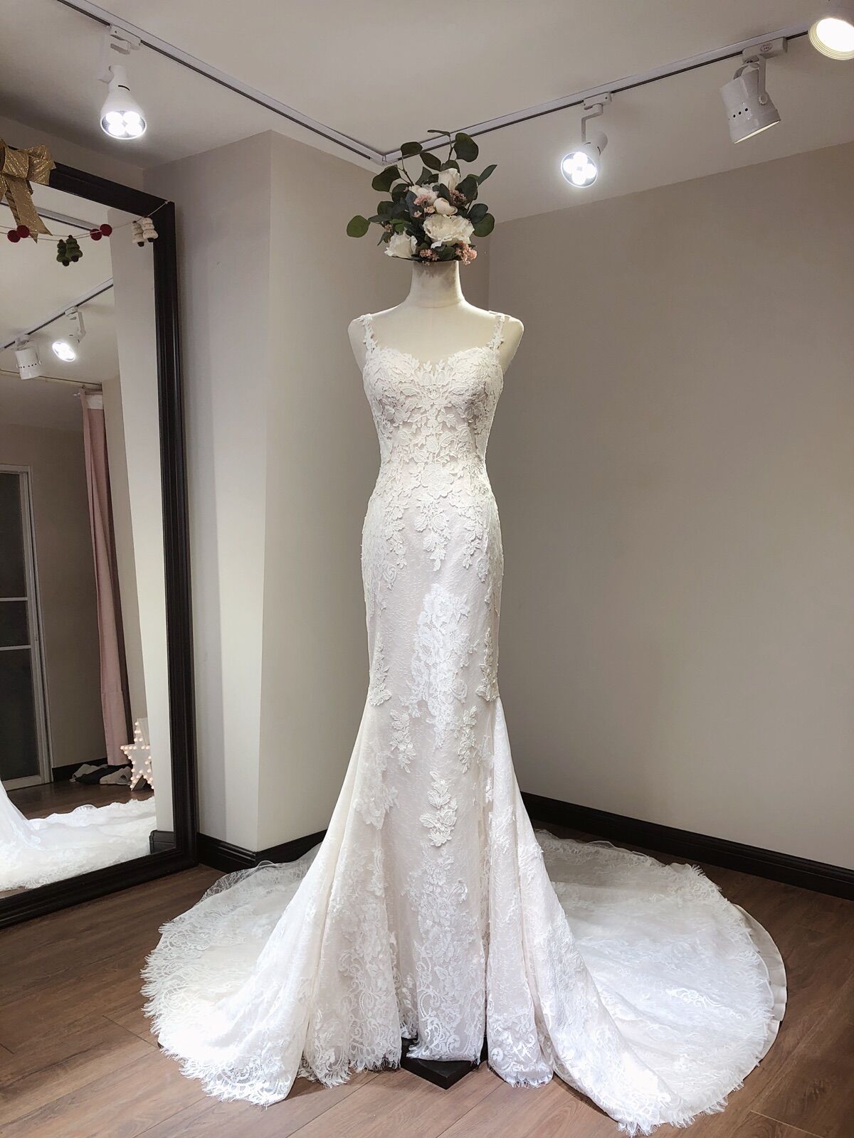 前撮りドレス マーメイド ウエディング ホワイトドレス キャミドレス 送料無料！高品質！上品花レース キャミソール ウエディング