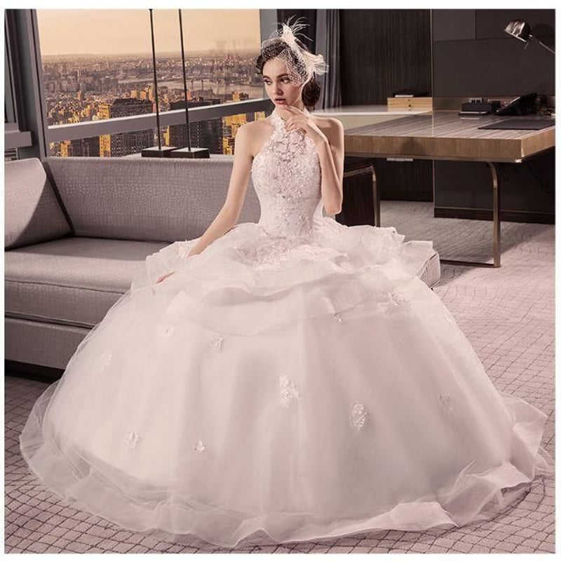 ピンク×ホワイト/白 花嫁/ウェディングドレス/ブライズメイド