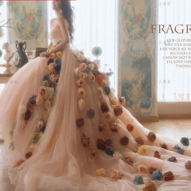 新品セール 花ウェディングドレス 素敵！ 華やか 花がきれいだ 花 