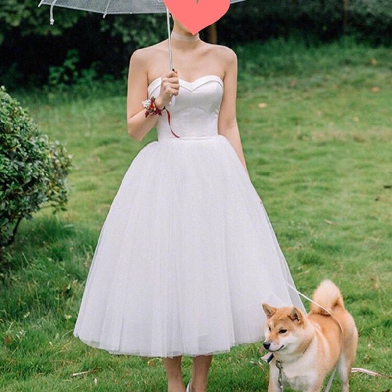 【プリンセスライン】ウェディングドレス　チューブトップ　結婚式　前撮り 楽天市場】花嫁 ウェディングドレス Aライン チューブトップ