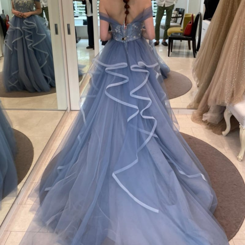 可愛い カラードレス 爽やかで優しいブルー オ ーダーメイド ソフト  