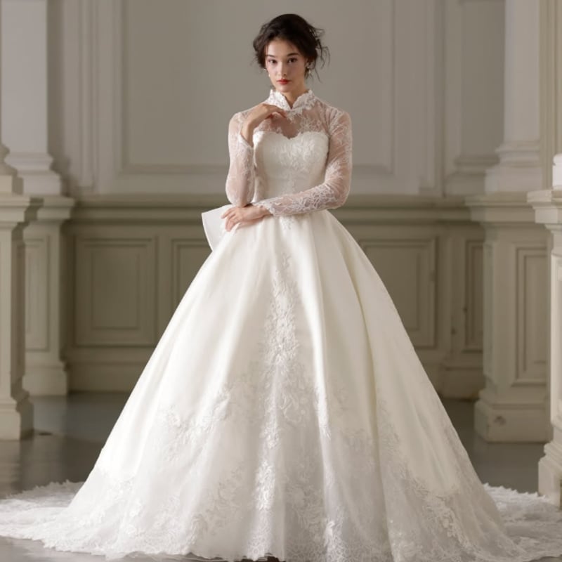 ウェディングドレス　ロングドレーン 楽天市場】【全商品P5倍UP中】【大きいサイズウェディングドレス