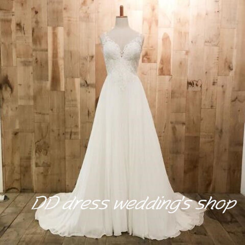 豪華！キャミソール ウエディングドレス オフショルダー 背中見せ 3D  