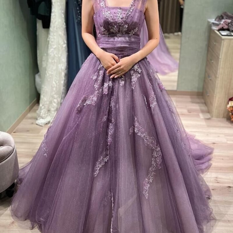 パープル ビッグリボン付きキャミソール レース パープル ビッグリボン付きキャミソール レース タンクトップ