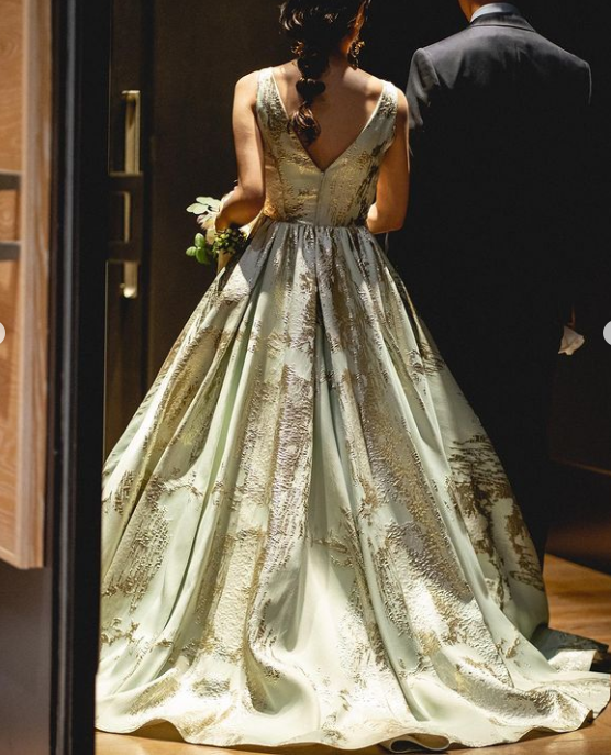 高品質！ カラードレス ピスタチオカラー プリンセスライン ミニ  