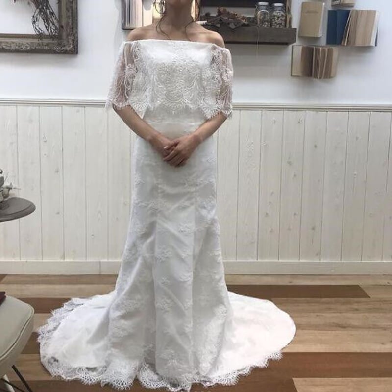 大人気上昇 ウエディングドレス オフショル ボレロ 結婚式/二次会/挙式  