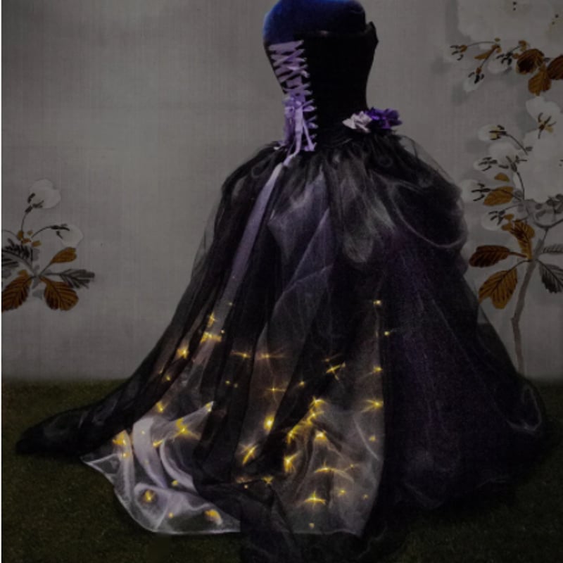 .pe カラードレス 黒 豪華！ カラードレス 黒 ソフトチュール プリンセスライン ミニ