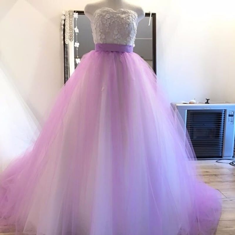 ウエディングドレス用オーバードレス オーバースカート期間限定リボン  