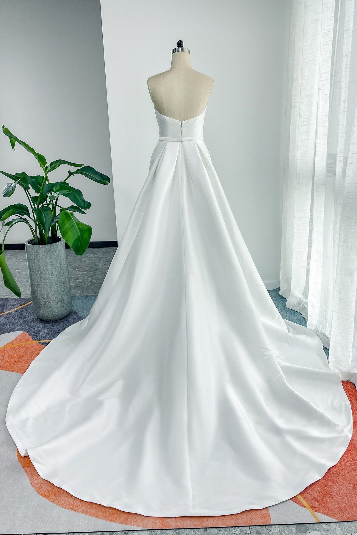 Aライン Vネック サテン ウェディングドレス | David1021k Dress Aライン Vネック サテン ウェディングドレス | David1021k Dress