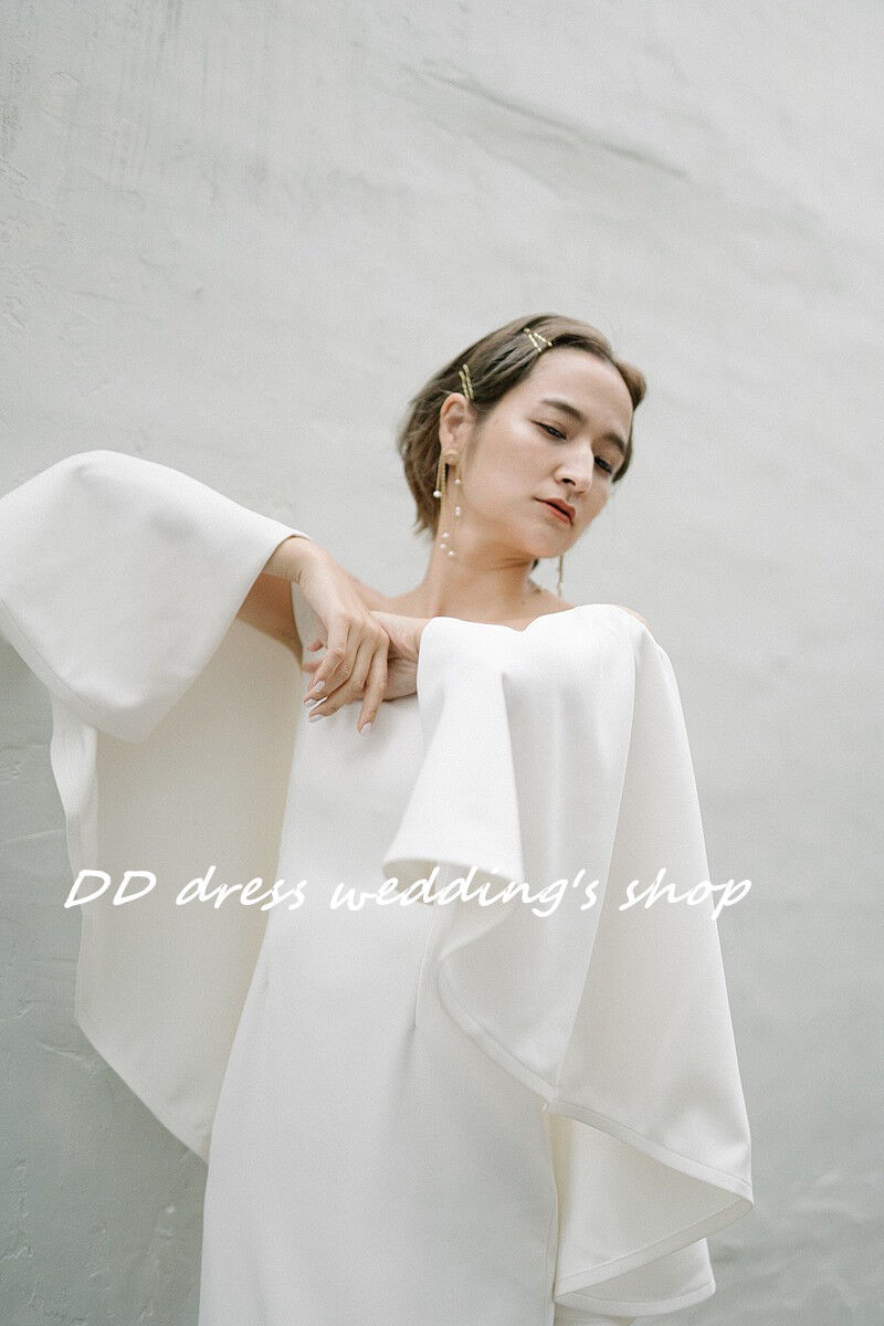 フランス風 オフショル ウエディングドレス 前撮り 二次会/挙式 ロング  