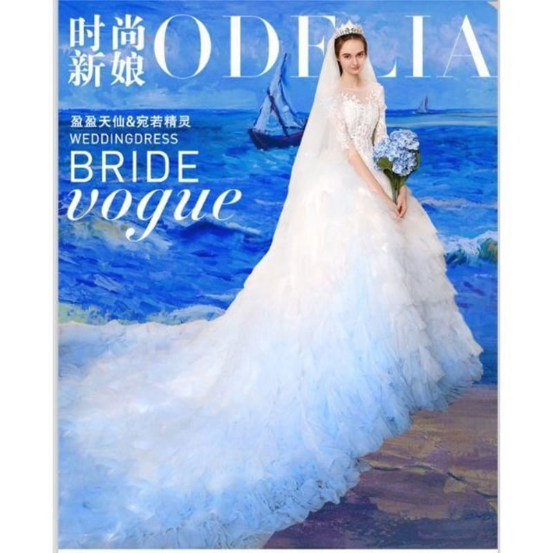 ロングドレス ウエディング カラードレス ホワイト水色 楽天市場】カラードレス ロングドレス ブルー 長袖 二次会