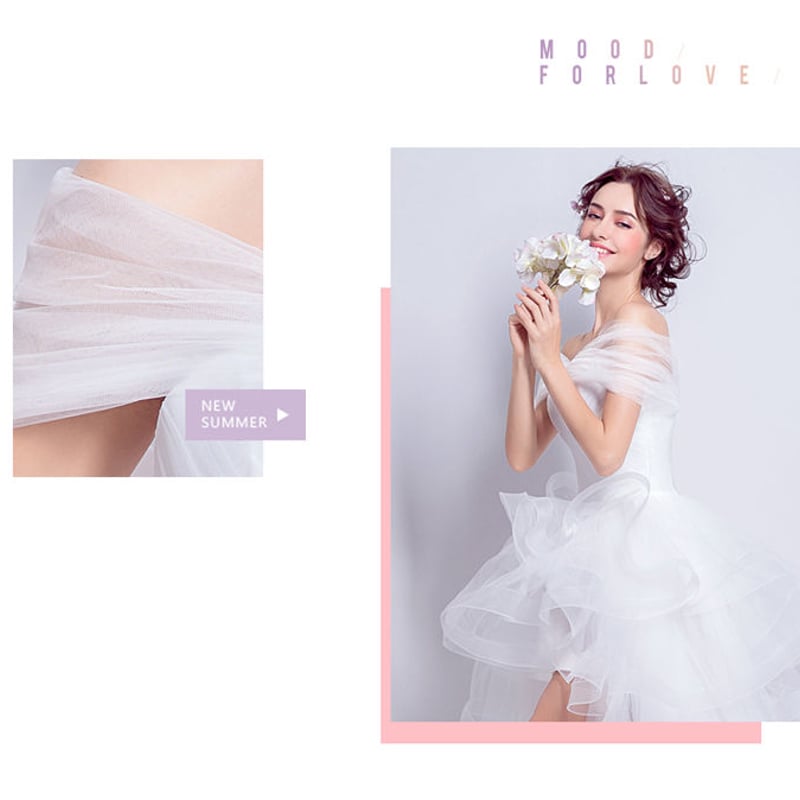 高級ウエディングドレス 白ホワイト 魅力あり 編み上げ トレーンタイプ