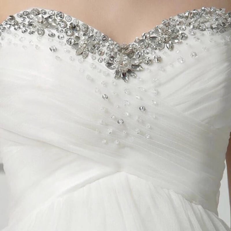 アメリカ風 トレーンウェディングドレス 花 ドレスワンピース結婚式  