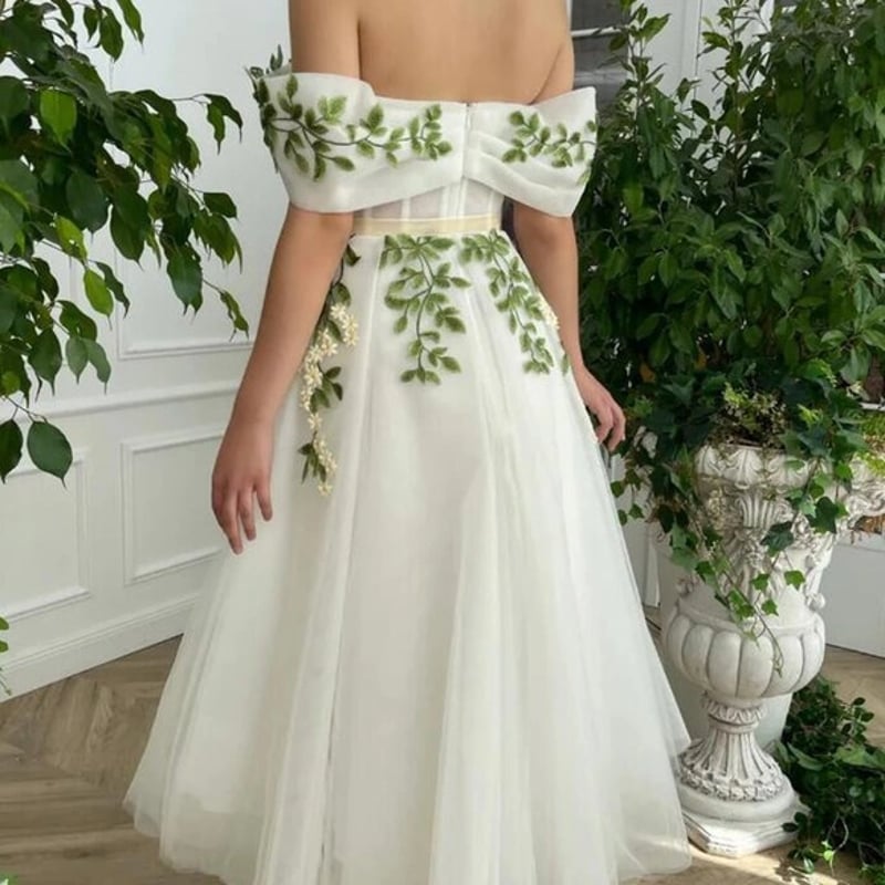 ☆送料無料☆S(7号)☆ネットチュールのオフショルダードレス(OPN2699  