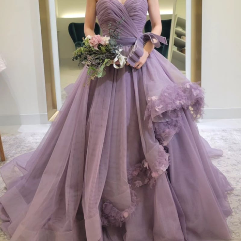 LD5583 ソフトチュール ハートネック ウェディングドレス 即日発送 LD5583 ソフトチュール ハートネック ウェディングドレス 即日発送