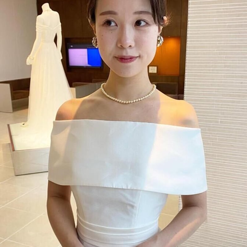 パーティードレス 取り外しオフショルダー 高級イタリアサテン  