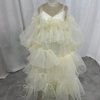 オーバースカート のみ 上質オーガンジー  ティアードのドレス  キャミソール  花嫁 前撮り