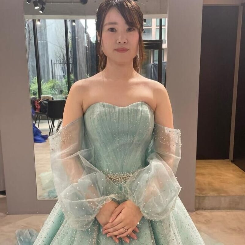 豪華! カラードレス 爽やかで優しいブルー 清 キラキラチュール 豪華! カラードレス 爽やかで優しいブルー 清 キラキラチュール