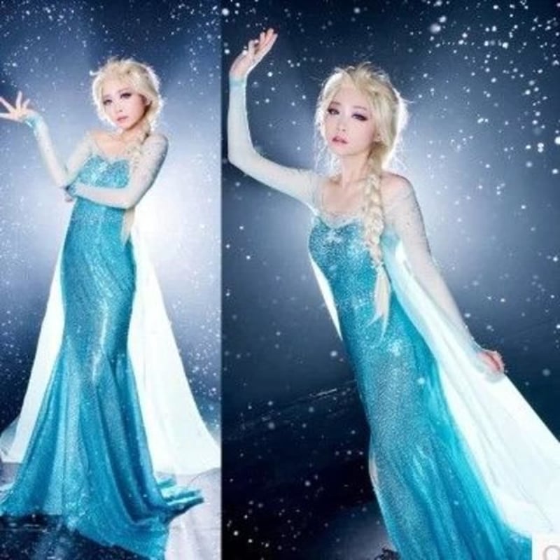 る*な様 エルサ　ドレス 値下げ中】C-005 アナと雪の女王 エルサ ドレス Sサイズ - メルカリ