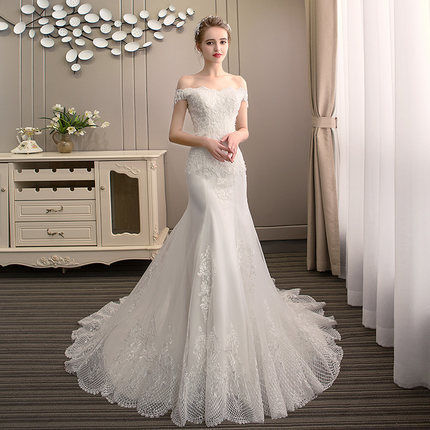 豪華 ウェディング 人魚 風 ウロコ デザイン 編み上げ ベア