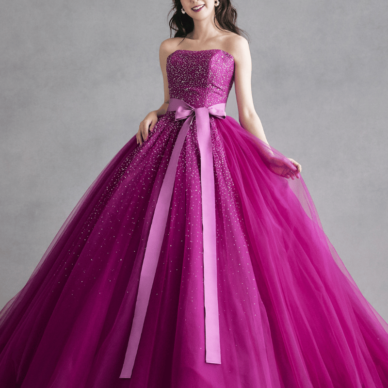 ライトピンク ラメドレス KH0558 pink【結婚式 カラードレス レンタル】 – 結婚式準備