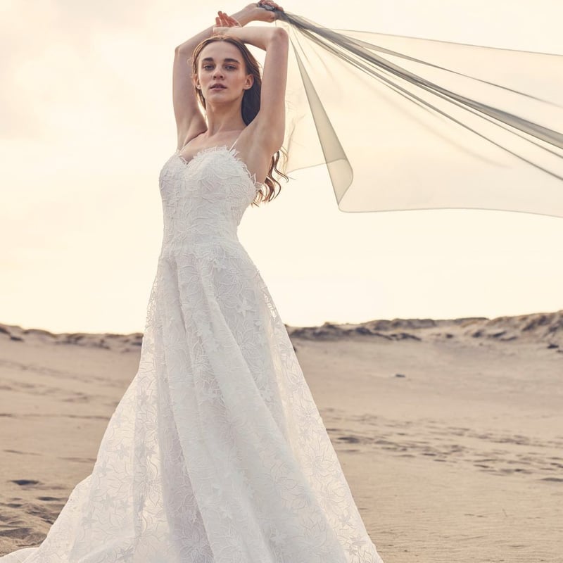 ウェディングドレス ホワイト レース キャミソール 背中見せ  