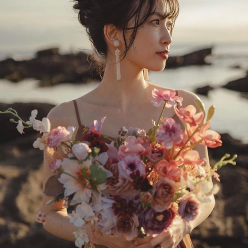 エレガント カラードレス キャミソール シャンパン色 背中見せ  