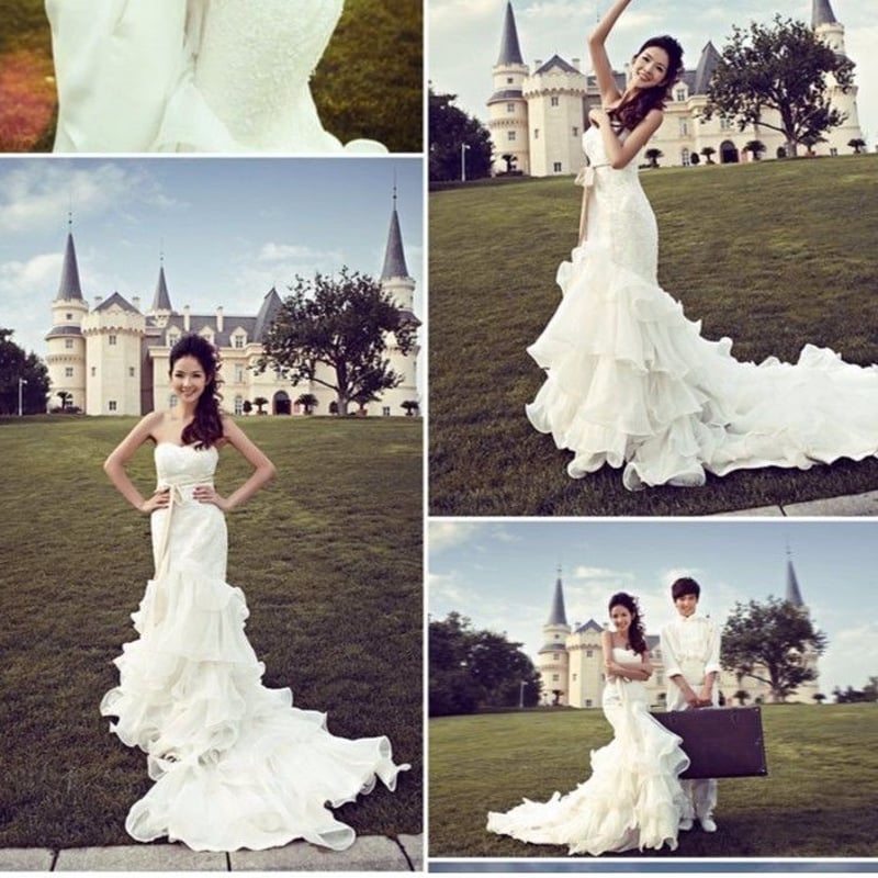 週末セール 新品 ニ次会などドレス 優雅！ マーメイドライン  