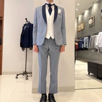 スーツ   ジャケット、ベスト、パンツの3点セット  ネックタイ   結婚式   前撮り  色直し