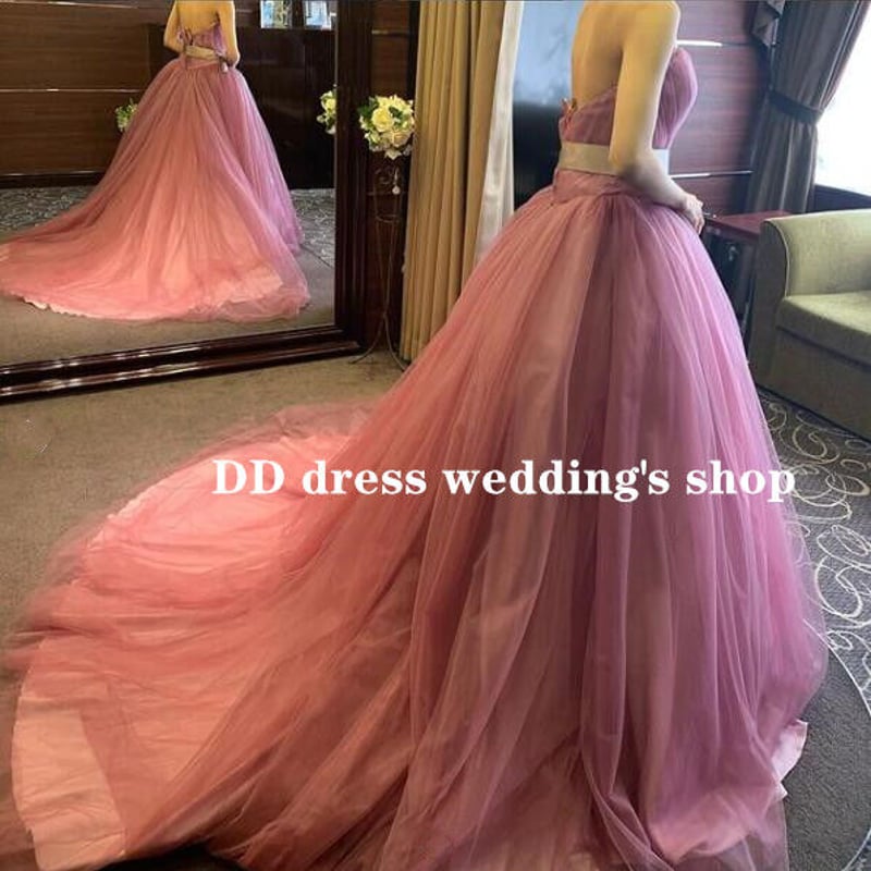 ピンクチュールドレス　ウエディングドレス　結婚式二次会ドレス 楽天市場】カラードレス プリンセスドレス ピンク チュール