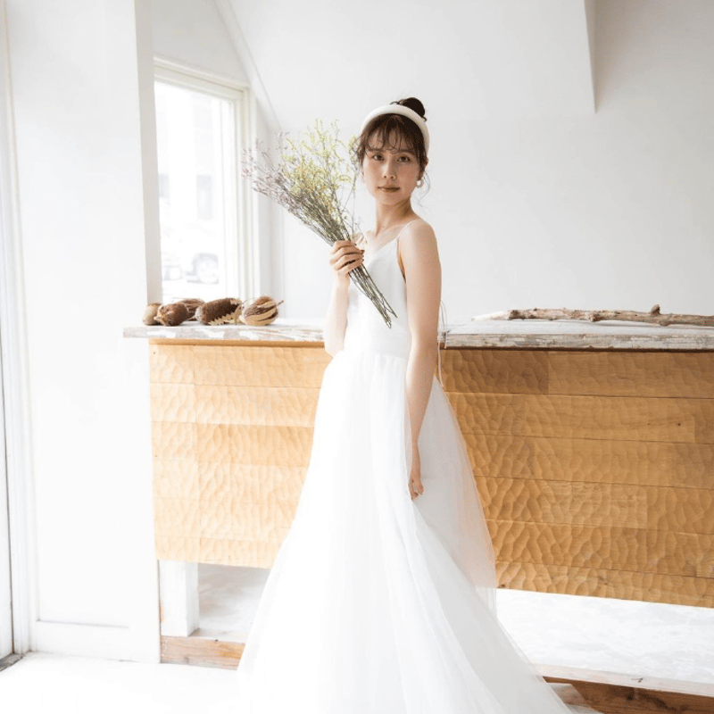 パーティードレス 二次会 キャミソール チュールスカート スレンダー  